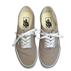 Authentic Classic Vans Tan Lace Up Sneakers with White Laces